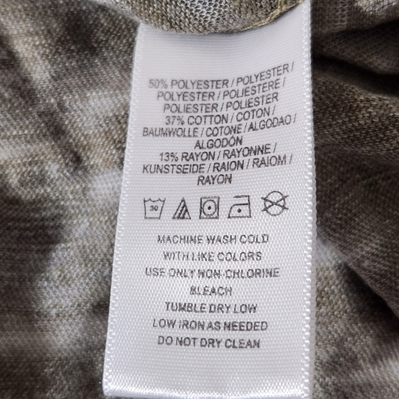 We The Free Tee Cut Out Jordan Sage Distressed V-Neck Burnout Oversized Size S - Picture 14 of 15